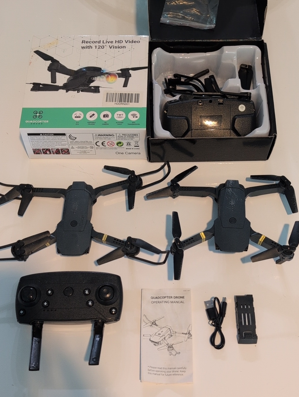 2 Dual Quadcopter Drones Remote Controller Camera Drone Wifi 2.4 GHz - Picture 2 of 14